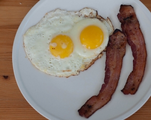 Gluten-Free Turkey Bacon, nitrite free and eggs are my favorite way to start the day. Full of protein, healthy fats which leave me full and energized the whole day!