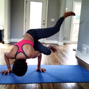 Doing what I love; a little Flying Side Crow Yoga Asana! 